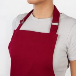 Now Designs Carmine Red Cotton Chef's Apron -Home-Kitchen now designs now designs carmine red cotton chefs a 1