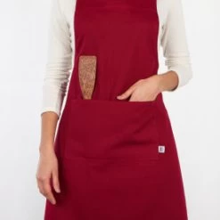 Now Designs Carmine Red Cotton Chef's Apron -Home-Kitchen now designs now designs carmine red cotton chefs a 2