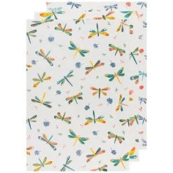 Now Designs "Dragonfly" Dishtowels/Floursack Set Of 3