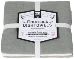 Now Designs Gray White Moonstruck Floursack Dishtowels, Set Of 3