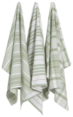 Now Designs Jumbo Sage Green Dishtowels, Set Of 3