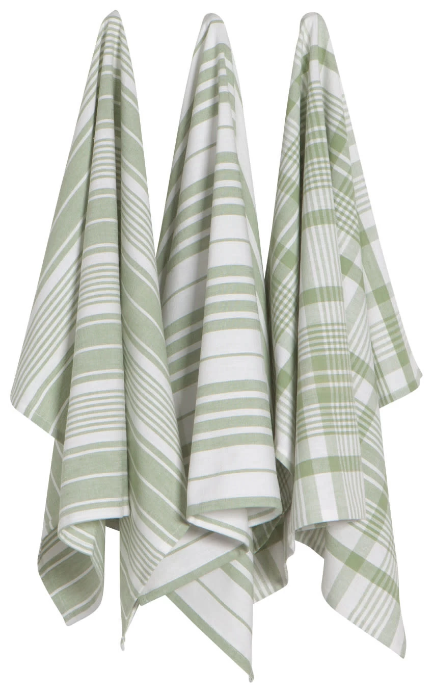 Now Designs Jumbo Sage Green Dishtowels, Set Of 3 3 Now Designs Jumbo Sage Green Dishtowels, Set Of 3