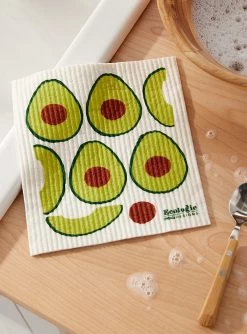 Now Designs Swedish Dry Mat/Cloth Avocados 12x14