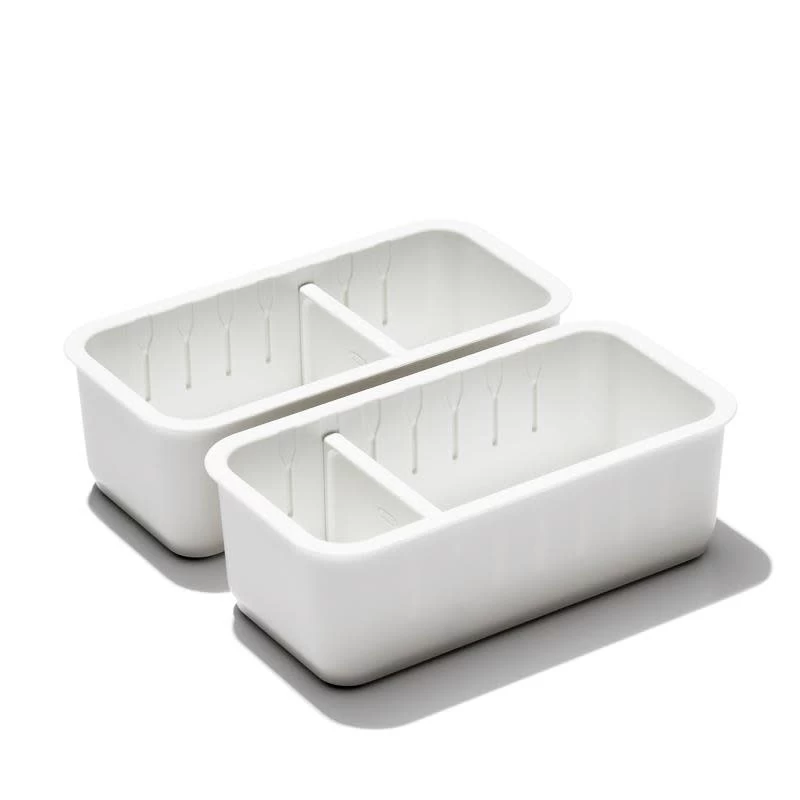 Oxo 2 Piece Adjustable Drawer Bin Set 3 Oxo 2 Piece Adjustable Drawer Bin Set