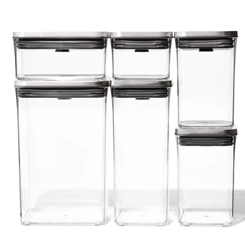Oxo Steel POP 2.0 Container Set - 6 Pieces 4 Oxo Steel POP 2.0 Container Set - 6 Pieces - Image 2