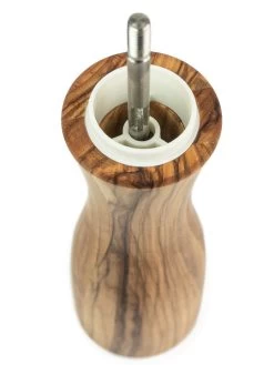 Peugeot ''Fidji'' 15 Cm Manual Salt Mill In Olive Wood -Home-Kitchen peugeot peugeot fidji 15 cm manual salt mill in ol 2