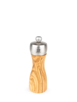 Peugeot ''Fidji'' 15 Cm Manual Salt Mill In Olive Wood