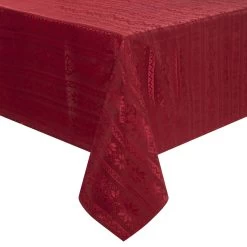 Red Jacquard Tablecloth 52x70"