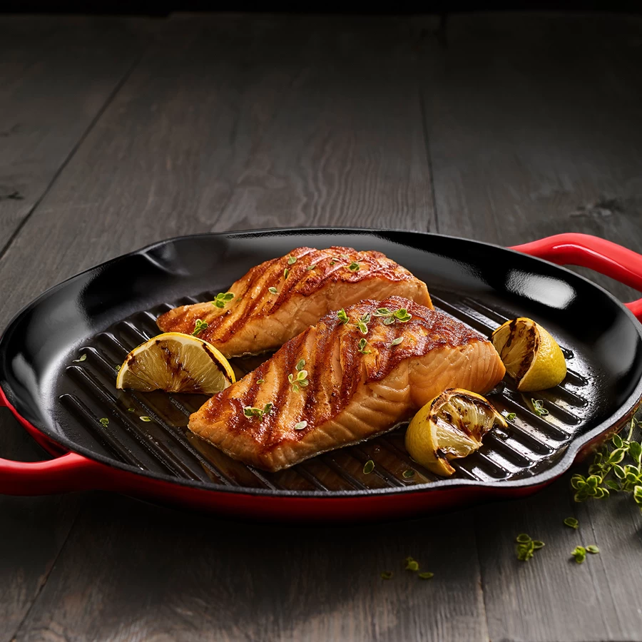 Ricardo Red Enameled Cast Iron Fry Pan 32cm 4 Ricardo Red Enameled Cast Iron Fry Pan 32cm - Image 2