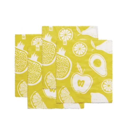 Ricardo Set Of 4 Small Yellow Reusable Food Wraps 5 Ricardo Set Of 4 Small Yellow Reusable Food Wraps - Image 3