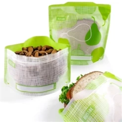 Russbe Reusable Snack & Sandwich Bags - Set Of 4 Green