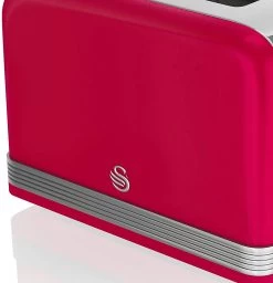 Salton "Swan" Retro 4 Slice Toaster, Red -Home-Kitchen salton salton swan retro 4 slice toaster red 2