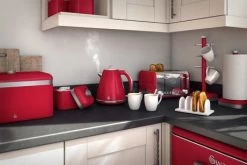 Salton "Swan" Retro 4 Slice Toaster, Red -Home-Kitchen salton salton swan retro 4 slice toaster red 4