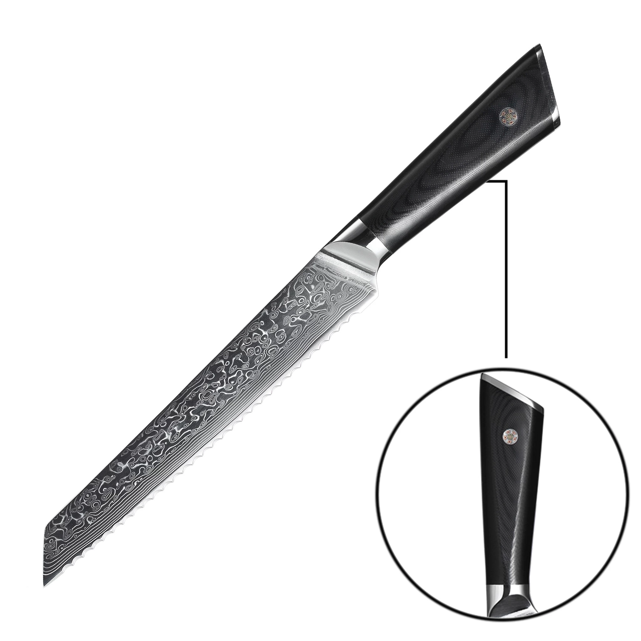 Senshi 20 Cm Damascus Steel Bread Knife 4 Senshi 20 Cm Damascus Steel Bread Knife - Image 2