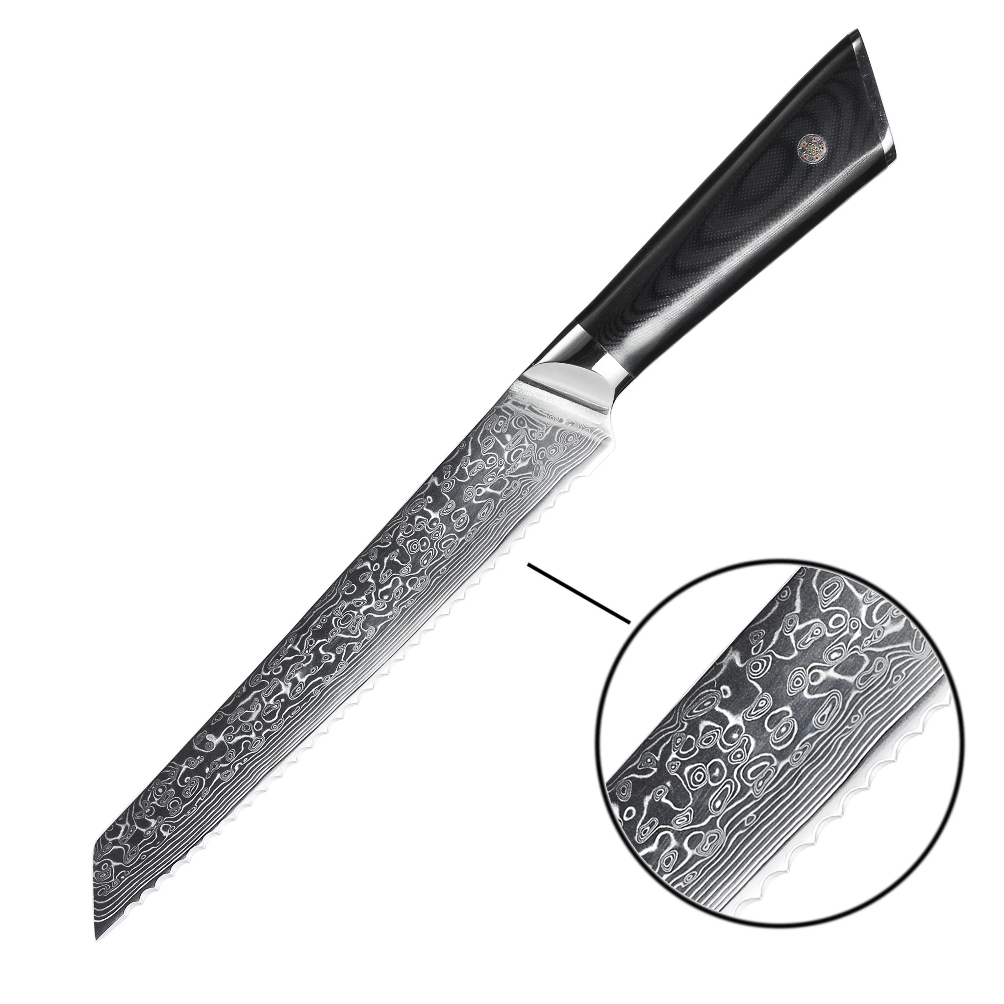 Senshi 20 Cm Damascus Steel Bread Knife 6 Senshi 20 Cm Damascus Steel Bread Knife - Image 4