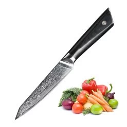 Senshi 5'' Damascus Steel Utility Knife -Home-Kitchen senshi senshi 5 damascus steel utility knife 8
