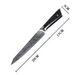 Senshi Damascus Steel 20 Cm Slicing Knife -Home-Kitchen senshi senshi damascus steel 20 cm slicing knife 7