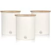 Set Of 3 Nordic Collection Storage Canisters With Bamboo Lid, 1.84l