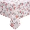"Snowflakes" Textured Fabric Tablecloth 60 X 102" -Home-Kitchen snowflakes textured fabric tablecloth 60 x 102