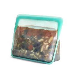 Stasher Reusable Stand-Up Storage Bag Aqua -Home-Kitchen stasher stasher reusable stand up storage bag aqua 2