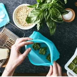 Stasher Reusable Stand-Up Storage Bag Aqua -Home-Kitchen stasher stasher reusable stand up storage bag aqua 5