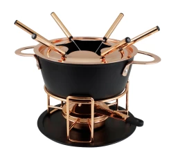 Swissmar 3-in-1 Copper/black Fondue Set