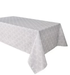 TexStyles Deco Printed Tablecloth "Chevron Grey" 58 X 94