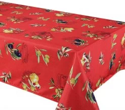 TexStyles Deco Printed Tablecloth "Primo Red" 58 X 78"