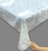 TexStyles Deco Super Clear Vinyl Tablecloth 60 X 84" 5 TexStyles Deco Super Clear Vinyl Tablecloth 60 X 84" - Image 3