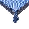 TEXSTYLES Vinyl Tablecloth 54" X 72" "Gingham", Blue
