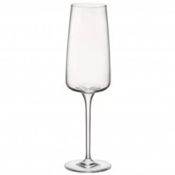 SET OF 4 PLANEO CHAMPAGNE FLUTES 8OZ BORMIOLI ROCCO