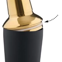 Trudeau 3pcs Black-Gold Cocktail Mixer Set -Home-Kitchen trudeau trudeau 3pcs black gold cocktail mixer set 3