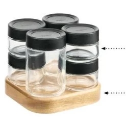 Trudeau 6 Bottle Rotating Spice Rack -Home-Kitchen trudeau trudeau 6 bottle rotating spice rack 1