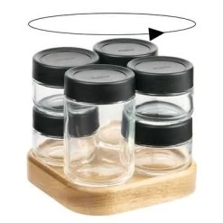 Trudeau 6 Bottle Rotating Spice Rack -Home-Kitchen trudeau trudeau 6 bottle rotating spice rack 2