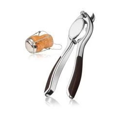 Vacu Vin Stainless Steel Easy Cork And Seal Removal Champagne Bottle Opener