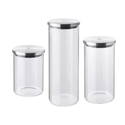 ZWILLING STORAGE 3 PIECE GLASS STORAGE JARS, S,M,L